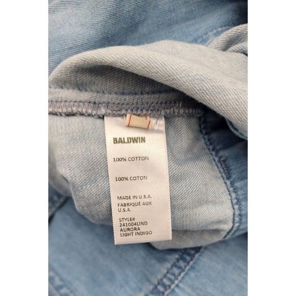 Baldwin Aurora Romper Light Indigo Lightweight Women's Large - Picture 9 of 10